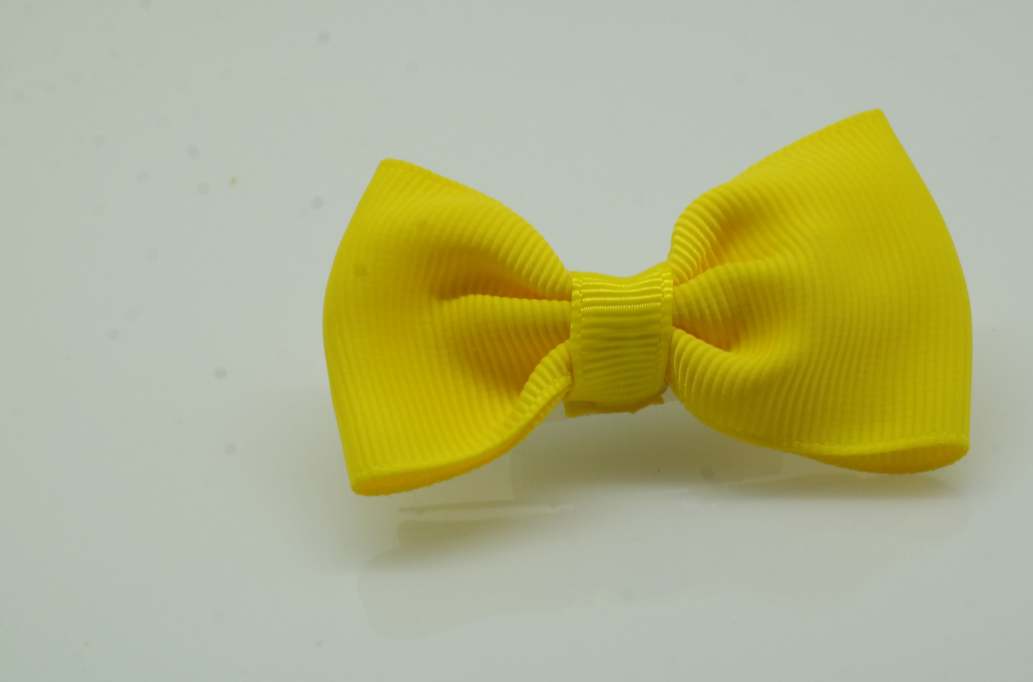 Large bowtique hair Bow with colors  Daffiodi Yellow